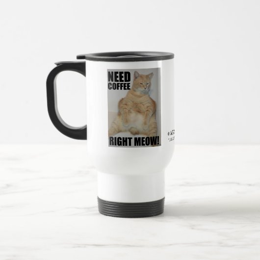 HEB KOFFIE NOODZAKELIJK. Manx Cat Sitting Funny Reisbeker (Links)