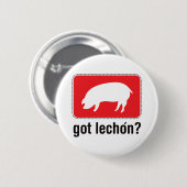 Heb Lechon - Red Ronde Button 5,7 Cm (Voorkant /achterkant)