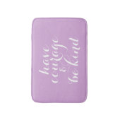Heb lef en wees vriendelijk Typografie Quote Paars Badmat (Voorkant Verticaal)