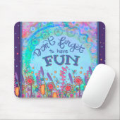 Heb leuke kleurrijke Wildflower libellen Muismat (Met muis)