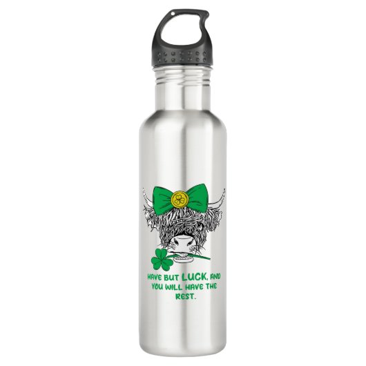 Heb maar geluk en je hebt de rest. waterfles  (Voorkant)