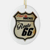 Heb mijn Kicks op Route 66 Keramisch Ornament (Rechts)