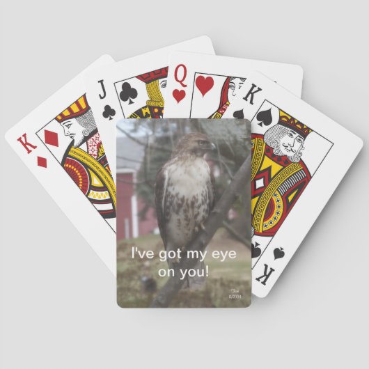 Heb mijn oog op jou Roodstaartbuizerd Speelkaarten (Achterkant)