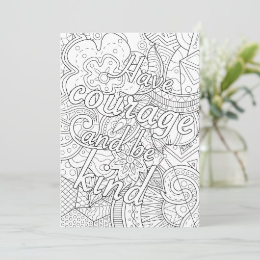 Heb moed en wees vriendelijk (Staand voorkant)