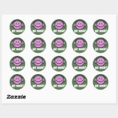 HEB MUZIEK GLIMLACH RONDE STICKER (Vel)