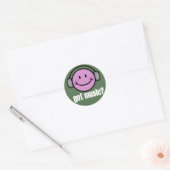 HEB MUZIEK GLIMLACH RONDE STICKER (Envelop)