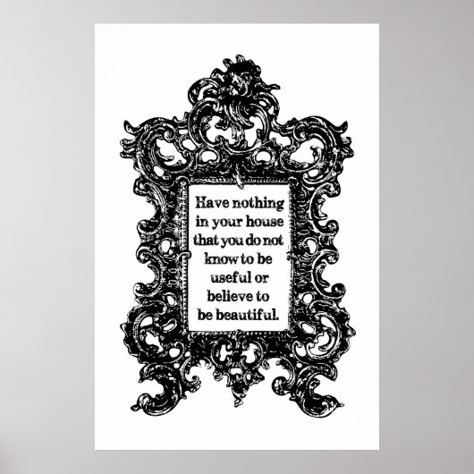 Heb niets in uw huis van William Morris Poster (Voorkant)