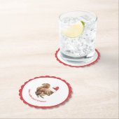 Heb NUTTY Good Kersteekhoorn Holiday Kartonnen Onderzetters (Insitu)