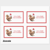 Heb NUTTY Good Kersteekhoorn Holiday Rechthoekige Sticker (Vel)