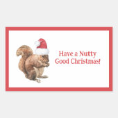 Heb NUTTY Good Kersteekhoorn Holiday Rechthoekige Sticker (Voorkant)