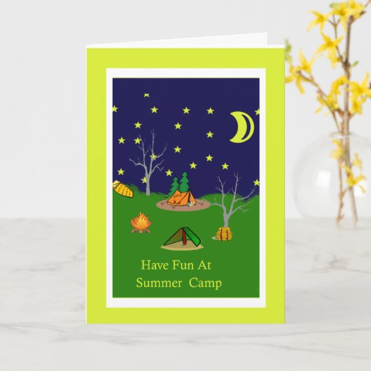 Heb Pret bij de Kaart van het Kamp van de Zomer (Gele Bloem)