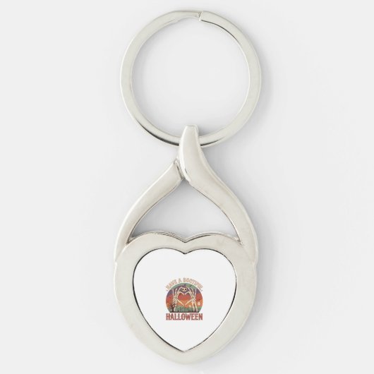 Heb Skelethanden Katten Schedel W Halloween Sleutelhanger (Voorkant)