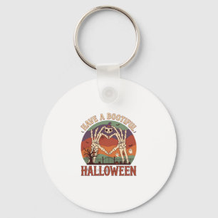 Heb Skelethandjes van Katten met Schedel Halloween Sleutelhanger