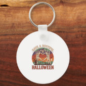 Heb Skelethandjes van Katten met Schedel Halloween Sleutelhanger (Voorkant)