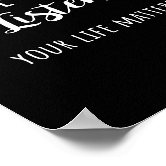 Heb tijd om naar je levensproblemen te luisteren 2 poster (Hoek)