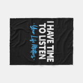 Heb tijd om te luisteren Geestelijke Gezondheid Ze Fleece Deken (Voorkant (Horizontaal))