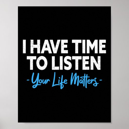 Heb tijd om te luisteren Geestelijke Gezondheid Ze Poster (Voorkant)