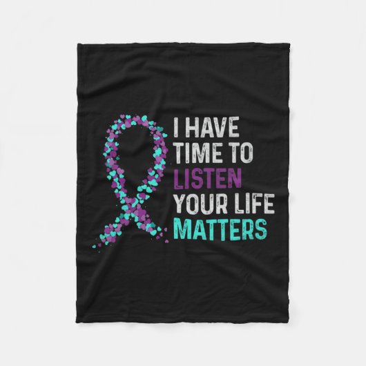Heb tijd om te luisteren naar mentale gezondheid z fleece deken (Voorkant)