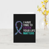 Heb tijd om te luisteren naar mentale gezondheid z kaart (Gele Bloem)