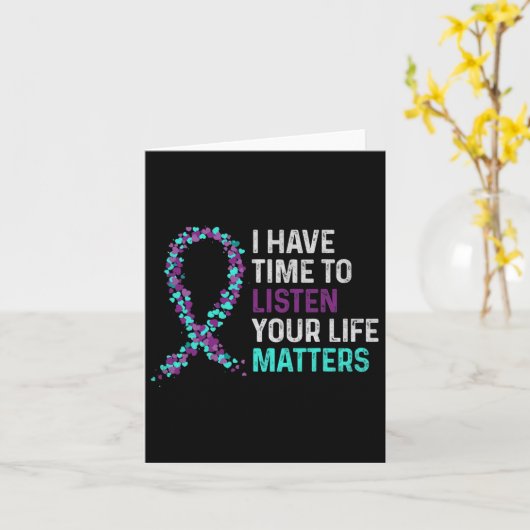 Heb tijd om te luisteren naar mentale gezondheid z kaart (Gele Bloem)