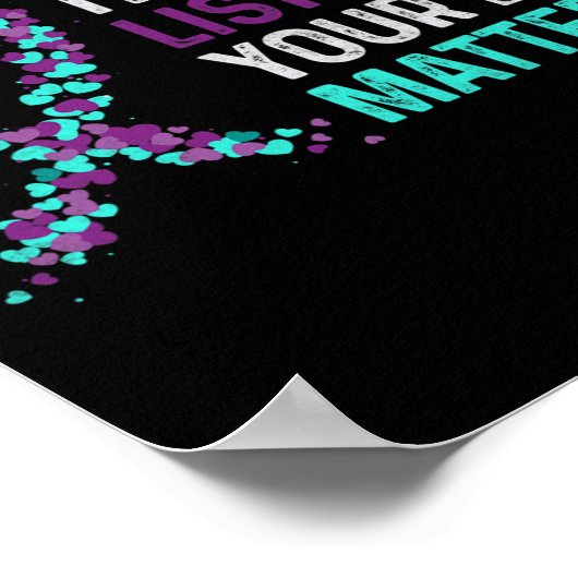 Heb tijd om te luisteren naar mentale gezondheid z poster (Hoek)