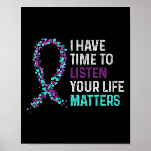 Heb tijd om te luisteren naar mentale gezondheid z poster