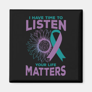 Heb tijd om te luisteren naar Suicide Awareness Co Magneet