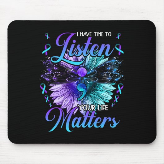 Heb tijd om te luisteren naar zelfmoordpreventie b muismat (Voorkant)