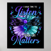 Heb tijd om te luisteren naar zelfmoordpreventie b poster (Voorkant)