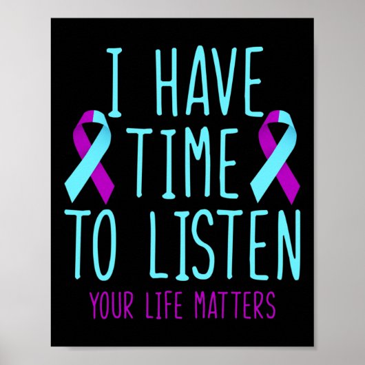 Heb tijd om te luisteren naar zelfmoordpreventie b poster (Voorkant)