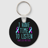 Heb tijd om te luisteren naar zelfmoordpreventie b sleutelhanger (Voorkant)