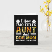 Heb twee titels Tante en Dog Mam Moederdag Sunfl Kaart (Gele Bloem)