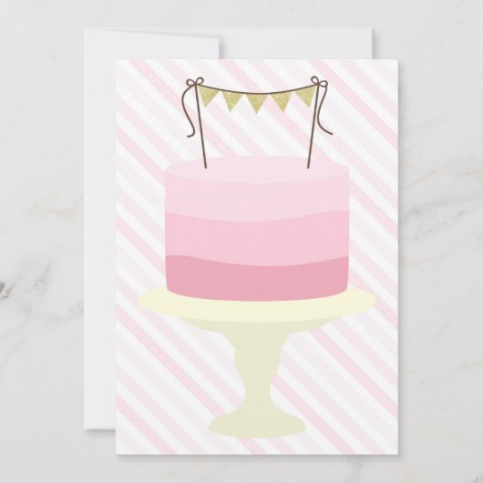 Heb uw Cake en eet het twee Uitnodiging uit (Achterkant)