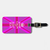 Heb uw houdbare kalm- tekst op Roze hefboom van de Bagagelabel (Voorkant horizontaal)