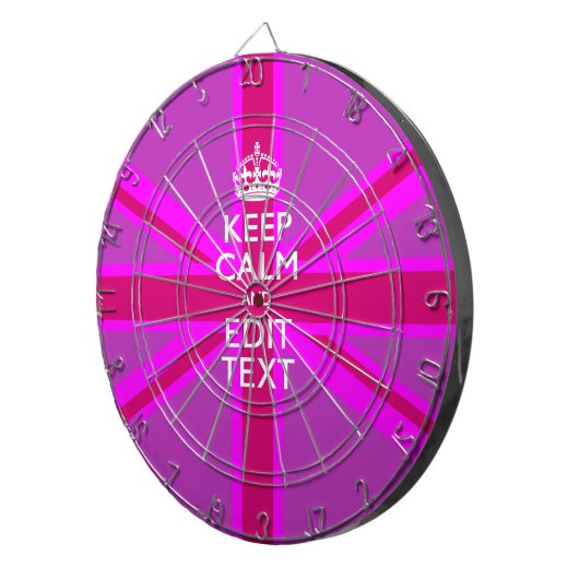 Heb uw houdbare kalm- tekst op Roze hefboom van de Dartbord (Voorkant Rechts)