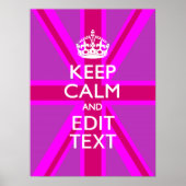 Heb uw houdbare kalm- tekst op Roze hefboom van de Poster (Voorkant)