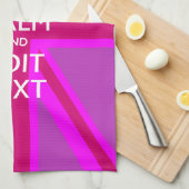 Heb uw houdbare kalm- tekst op Roze hefboom van de Theedoek (Quarter Fold)