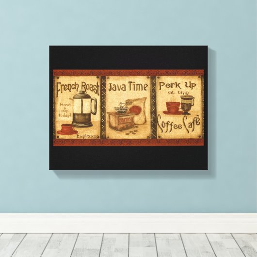 Heb vandaag een beker canvas afdruk (Insitu (Houten vloer))