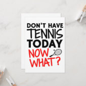 Heb vandaag geen tennis. Wat nu? Kaart (Voorkant / Achterkant in situ)