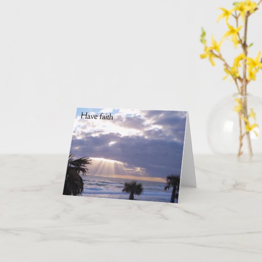 Heb vertrouwen denken aan je Kaart (Gele Bloem)