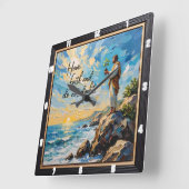 Heb vertrouwen en twijfel niet. Mattheüs 2:21 Vierkante Klok (Hoek)