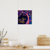 Heb vertrouwen grillige boom citaat inspirativitei poster (Keuken)