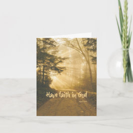 Heb vertrouwen in God, bid voor U Christelijk Kaart