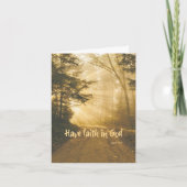 Heb vertrouwen in God, bid voor U Christelijk Kaart (Voorkant)