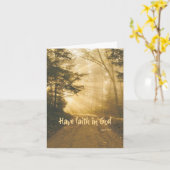 Heb vertrouwen in God, bid voor U Christelijk Kaart (Gele Bloem)