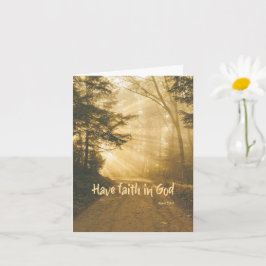 Heb vertrouwen in God, bid voor U Christelijk Kaart