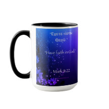 Heb vertrouwen in God Diepe Kleuren Mok