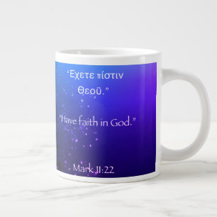 Heb vertrouwen in God Diepe Kleuren Mok