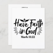 Heb vertrouwen in God Marcus 11:22 Inspirerend quo (Voorkant / Achterkant)