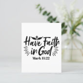 Heb vertrouwen in God Marcus 11:22 Inspirerend quo (Staand voorkant)